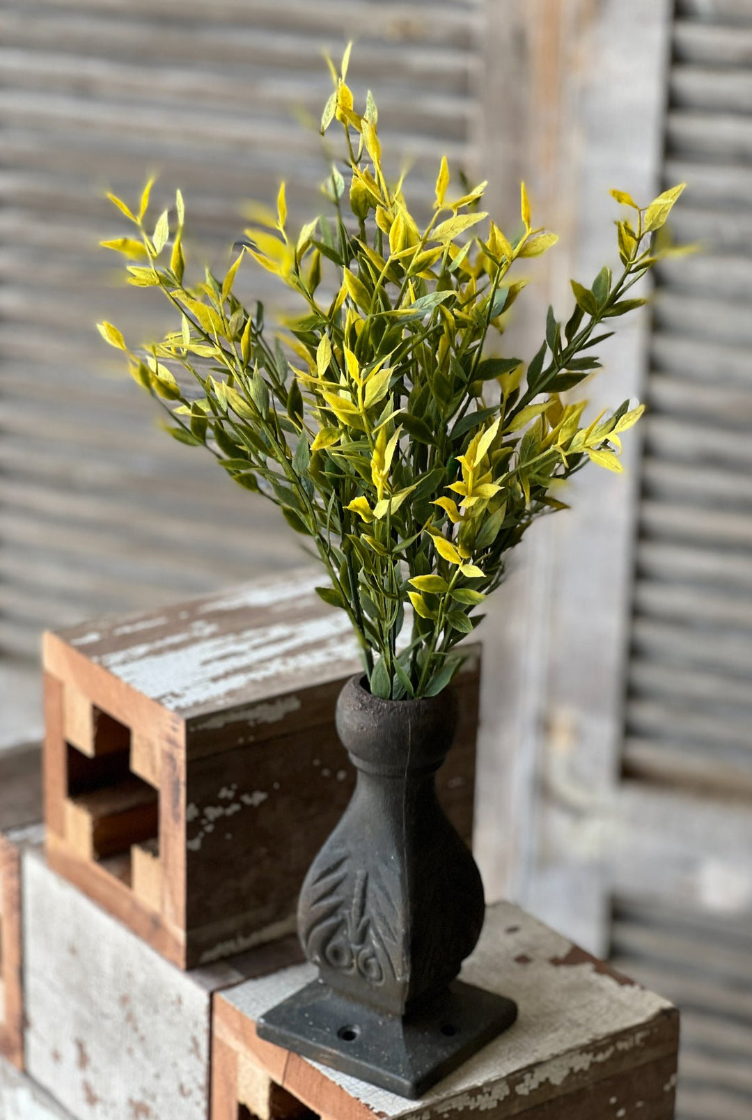 Artificial greenery bush with warm yellow tips - Greenery MarketgreeneryV9802