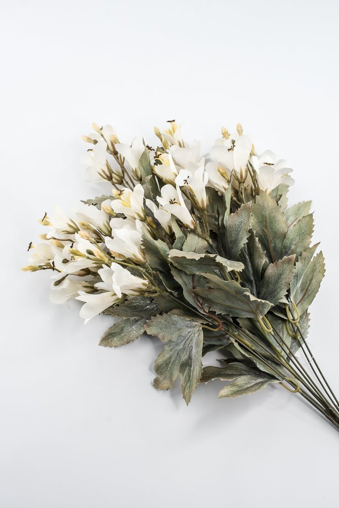 Artificial, Holiday Cream Freesia Bush - 22" - Greenery MarketArtificial Flora85857-CR