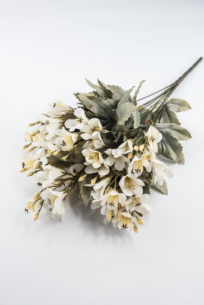 Artificial, Holiday Cream Freesia Bush - 22" - Greenery MarketArtificial Flora85857-CR