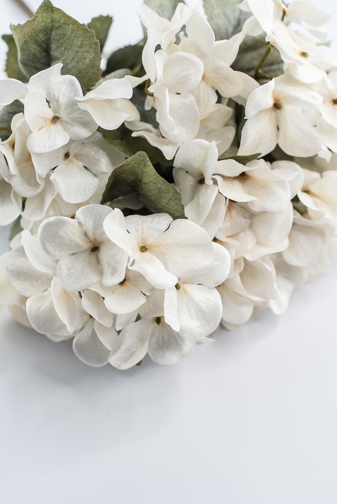 Artificial, Holiday Cream Hydrangea Bush - 20" - Greenery MarketArtificial Flora85859-CR