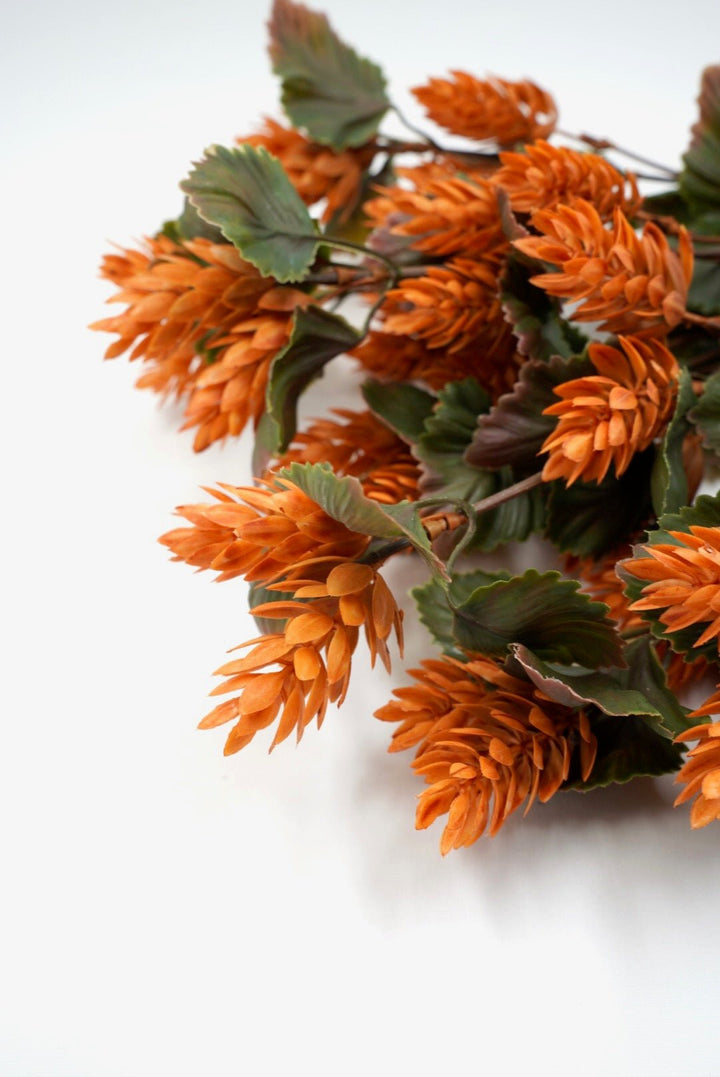 Artificial Hop Greenery Bush - Orange - Greenery Market28959