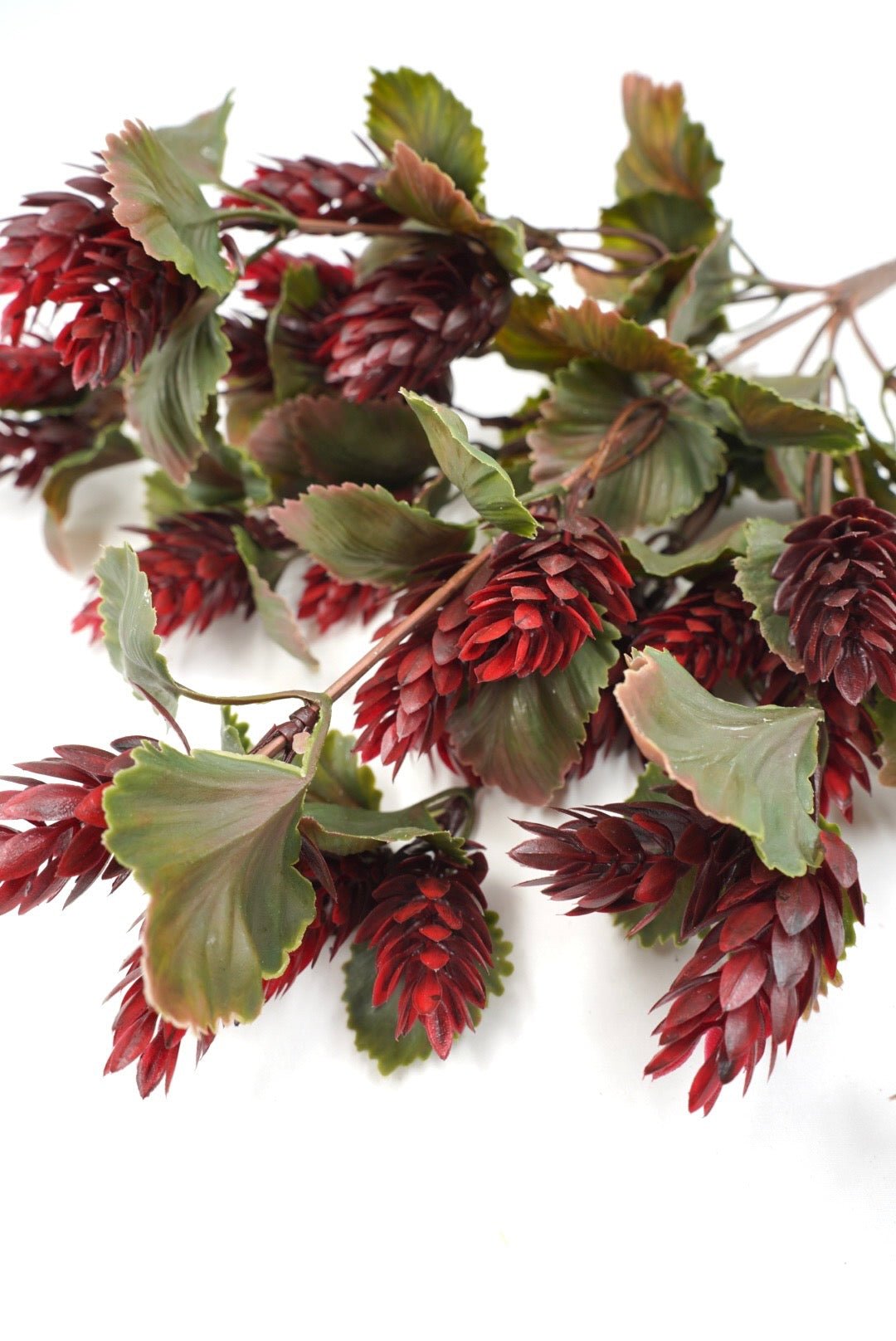 Artificial Hop Greenery Bush - Red Wine - Greenery Market28958