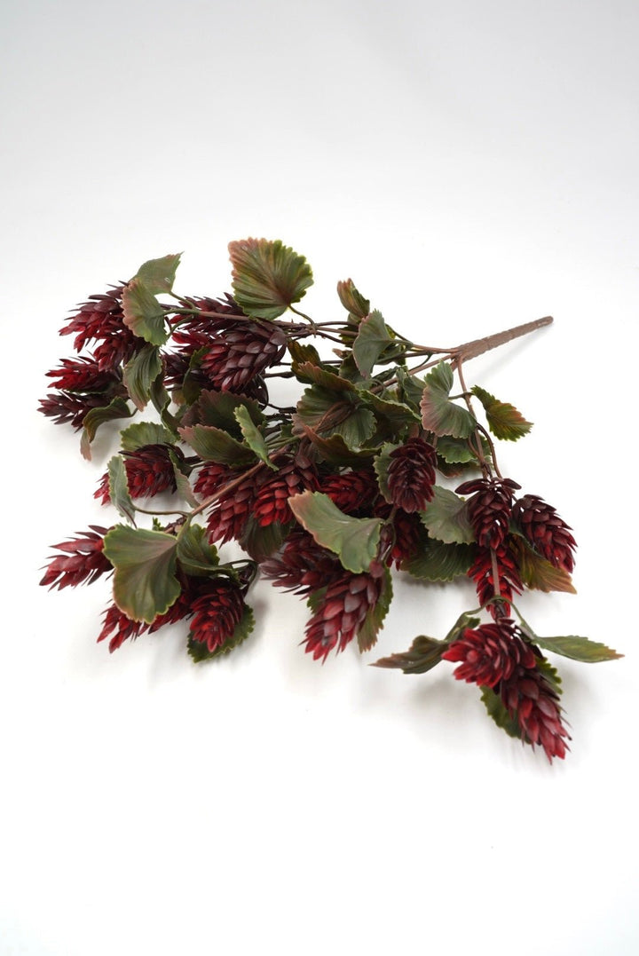 Artificial Hop Greenery Bush - Red Wine - Greenery Market28958