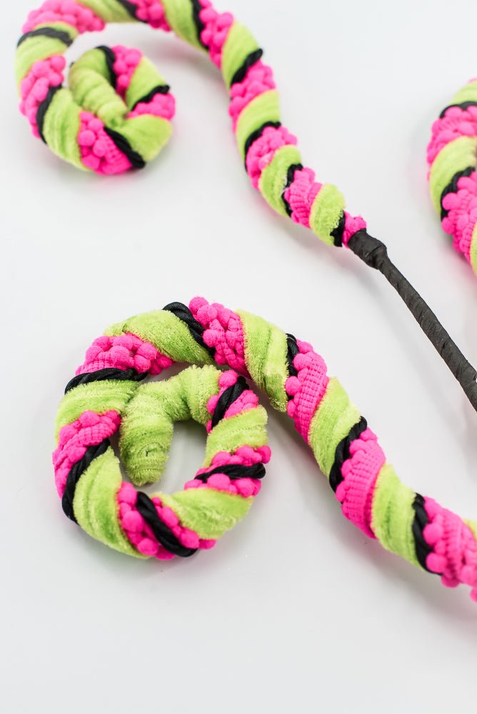 Artificial Hot Pink Stripe Spiral Curly Spray - 28" - Greenery MarketArtificial Flora57401HTPK