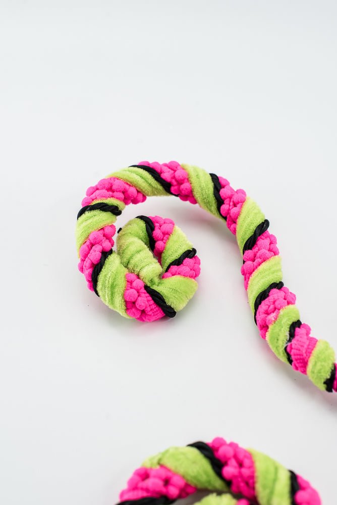 Artificial Hot Pink Stripe Spiral Curly Spray - 28" - Greenery MarketArtificial Flora57401HTPK