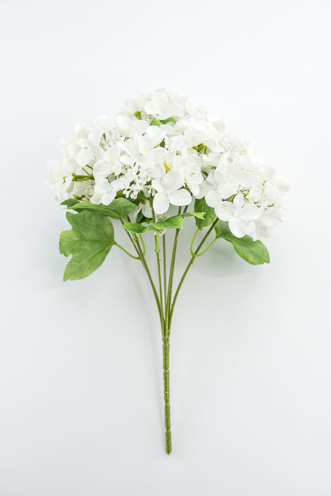 Artificial, Hydrangea Flower Bush - white - Greenery MarketMTF24412 WHT
