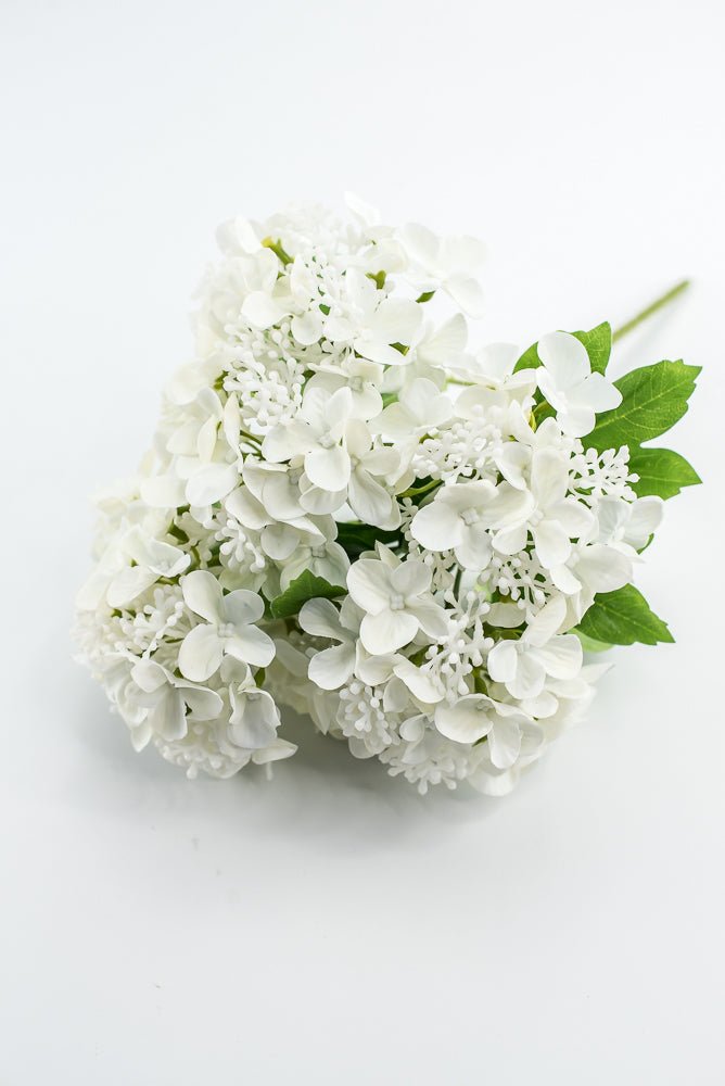 Artificial, Hydrangea Flower Bush - white - Greenery MarketMTF24412 WHT