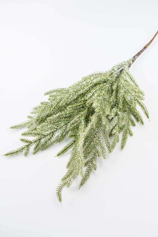 Artificial Ice Norfolk Pine Spray - 26" - Greenery Market86821ICE