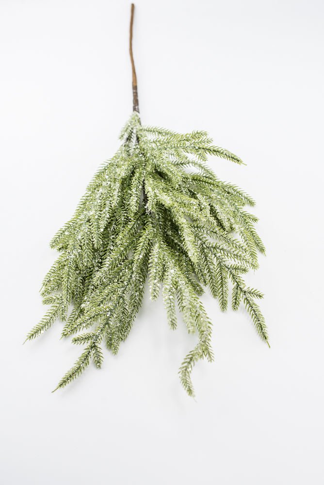 Artificial Ice Norfolk Pine Spray - 26" - Greenery Market86821ICE