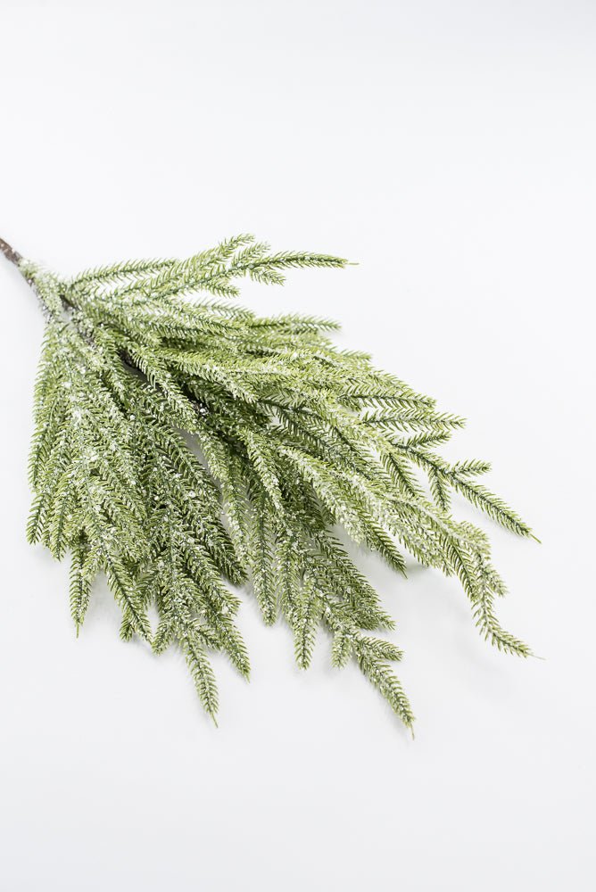 Artificial Ice Norfolk Pine Spray - 26" - Greenery Market86821ICE