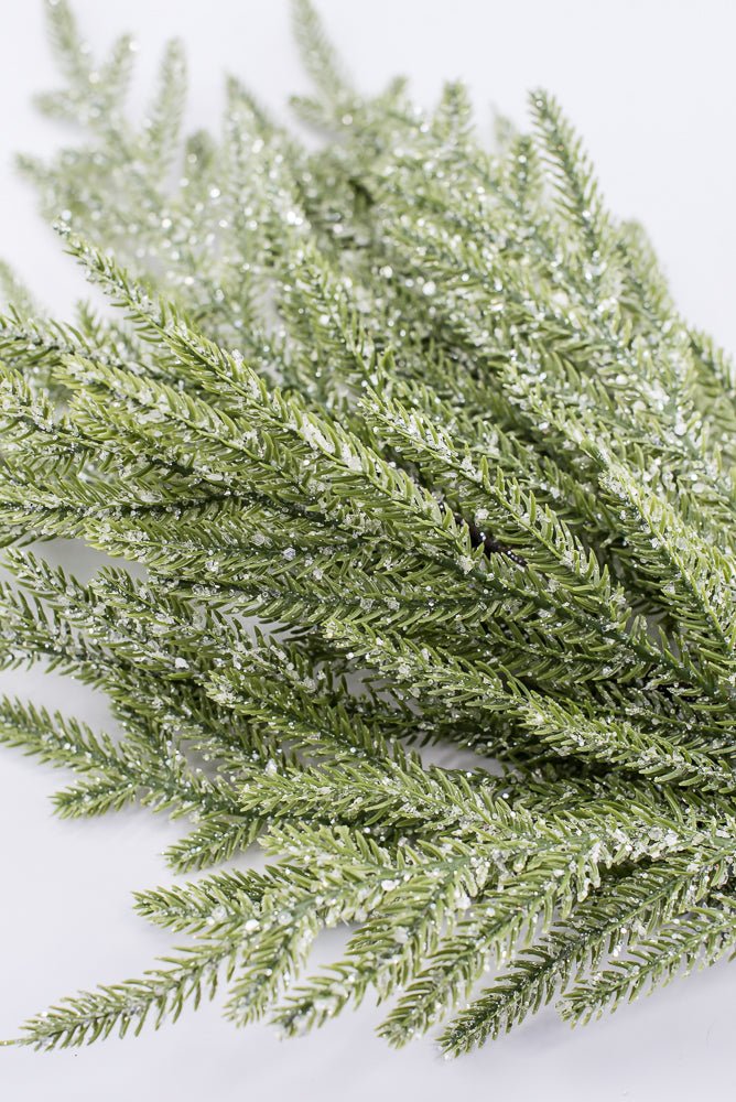 Artificial Ice Norfolk Pine Spray - 26" - Greenery Market86821ICE