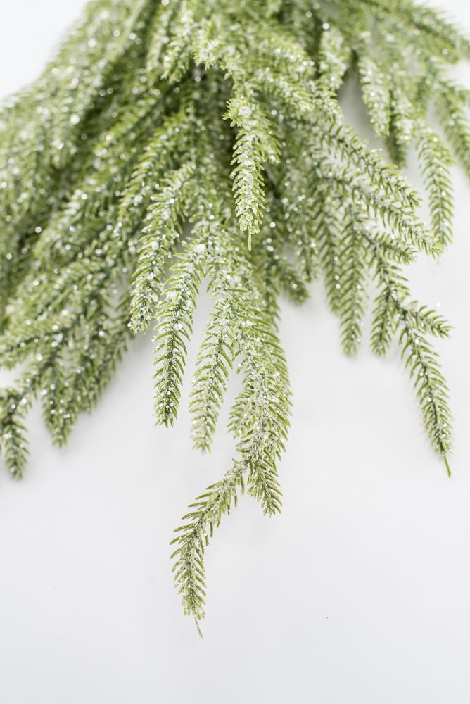 Artificial Ice Norfolk Pine Spray - 26" - Greenery Market86821ICE