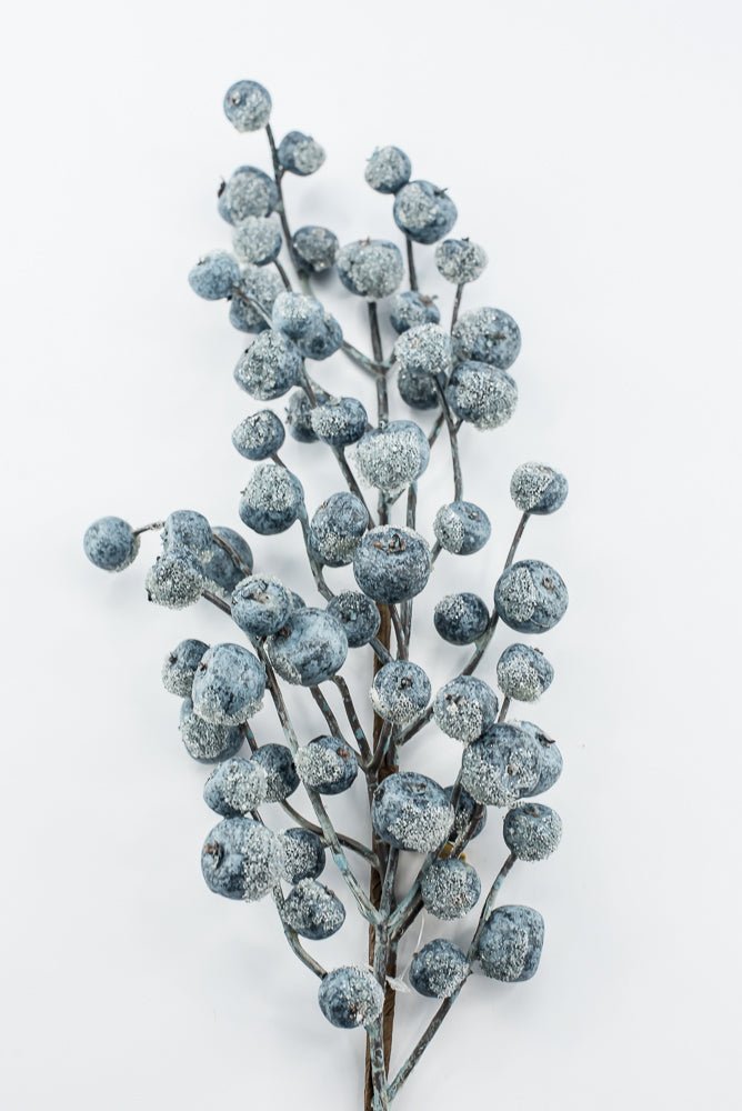Artificial Iced Blue Berry Spray - 28" - Greenery MarketArtificial Flowers281057