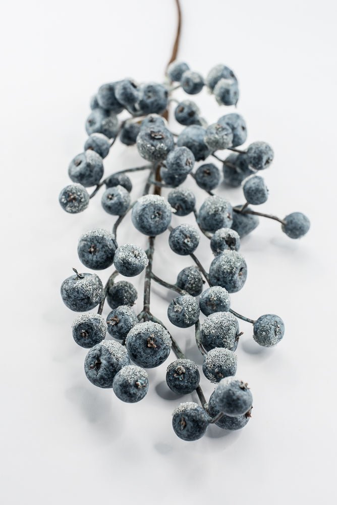 Artificial Iced Blue Berry Spray - 28" - Greenery MarketArtificial Flowers281057