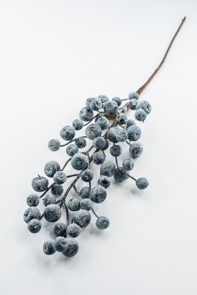 Artificial Iced Blue Berry Spray - 28" - Greenery MarketArtificial Flowers281057