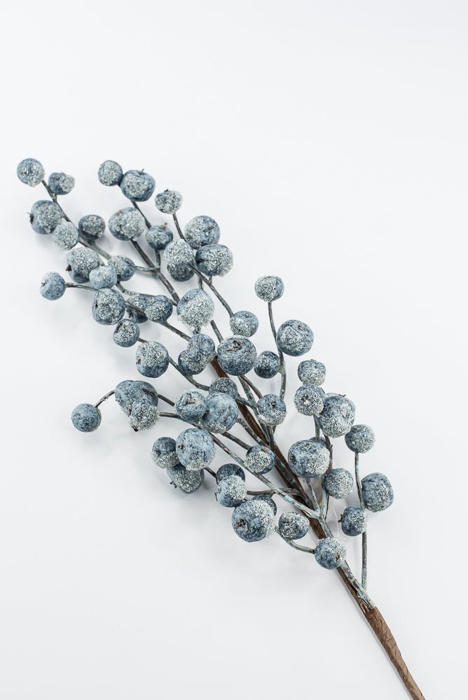 Artificial Iced Blue Berry Spray - 28" - Greenery MarketArtificial Flowers281057