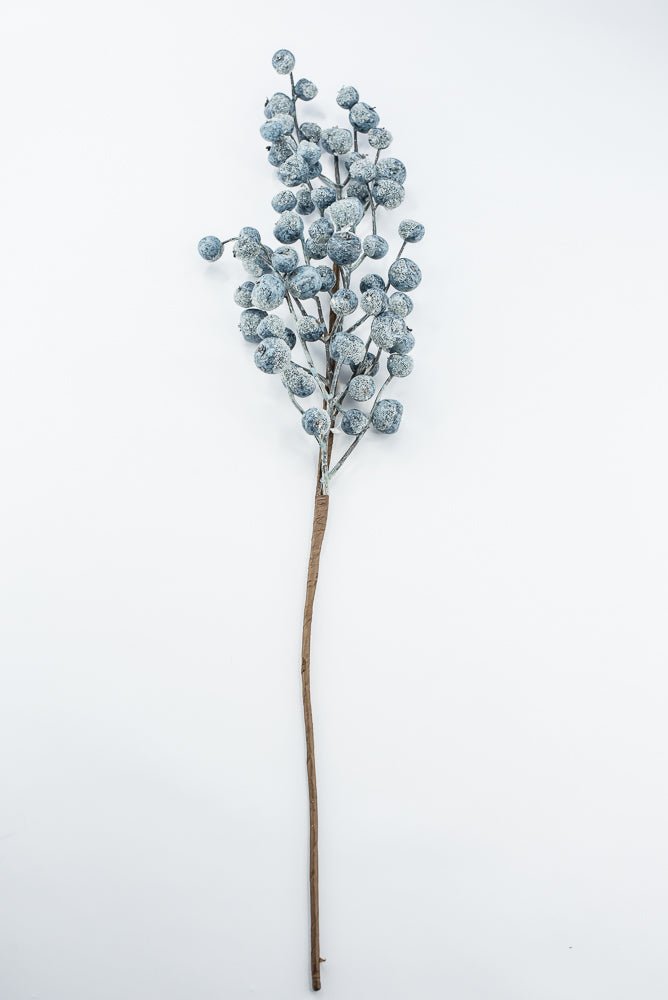 Artificial Iced Blue Berry Spray - 28" - Greenery MarketArtificial Flowers281057