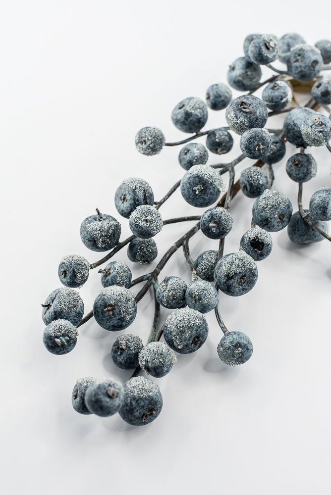 Artificial Iced Blue Berry Spray - 28" - Greenery MarketArtificial Flowers281057