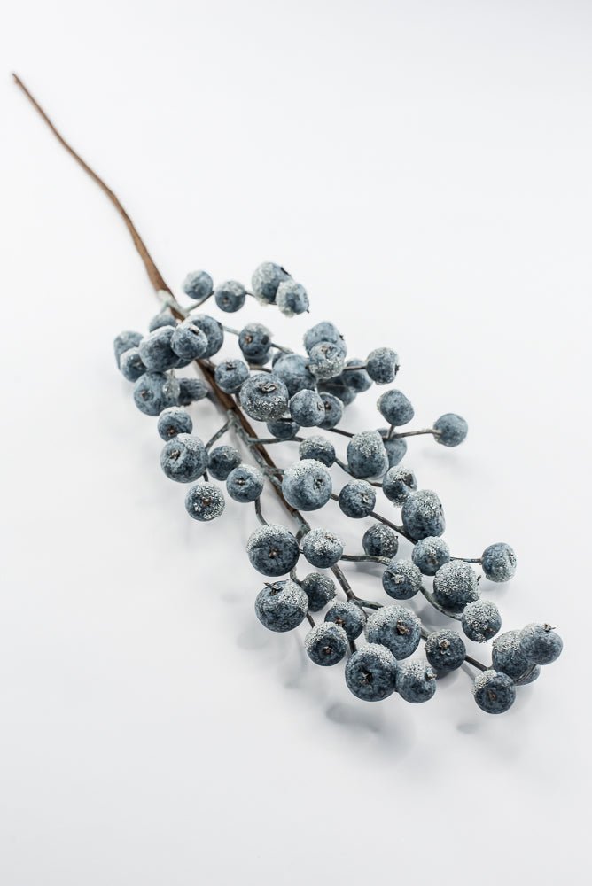 Artificial Iced Blue Berry Spray - 28" - Greenery MarketArtificial Flowers281057