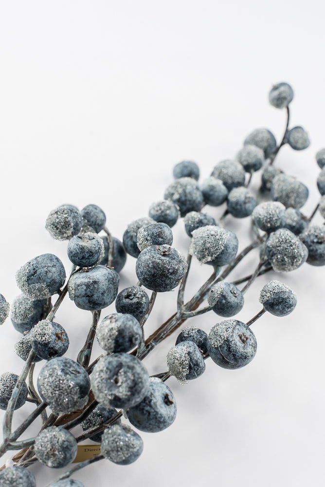 Artificial Iced Blue Berry Spray - 28" - Greenery MarketArtificial Flowers281057