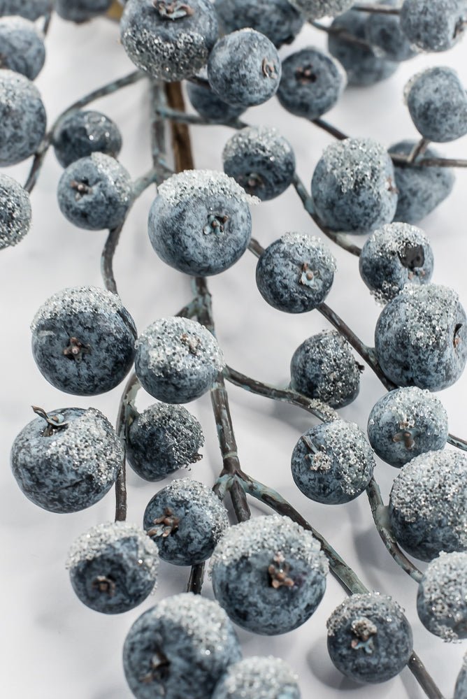 Artificial Iced Blue Berry Spray - 28" - Greenery MarketArtificial Flowers281057
