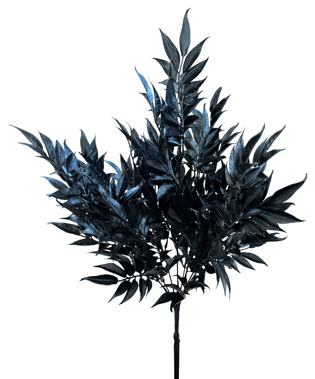 Artificial Iridescent Blue Hickory Leaves Bush - 20" - Greenery MarketArtificial Flora86917IRBL