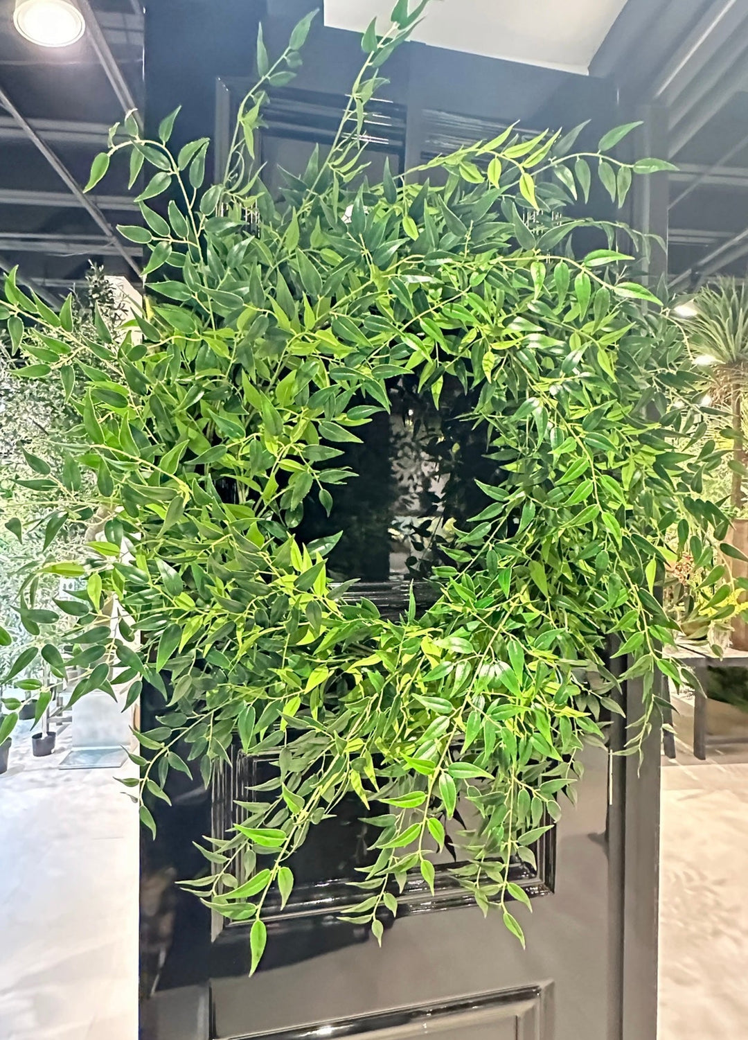 ruscus plant indoor Artificial Italian Ruscus Spray