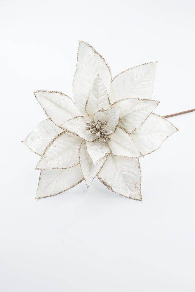 Artificial Ivory Poinsettia Stem - 24" - Greenery Market86873CM