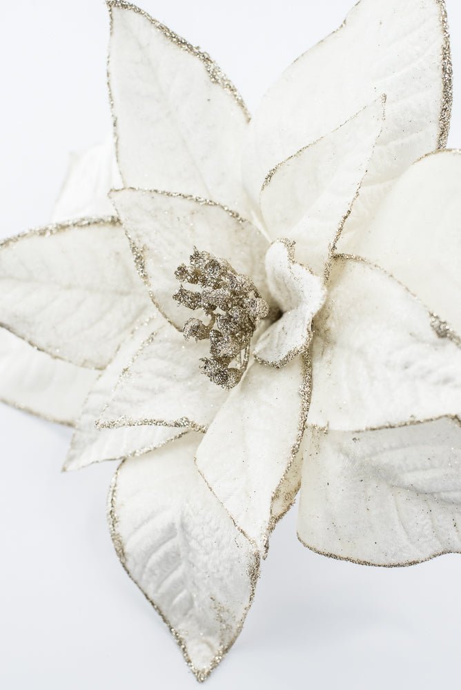 Artificial Ivory Poinsettia Stem - 24" - Greenery Market86873CM