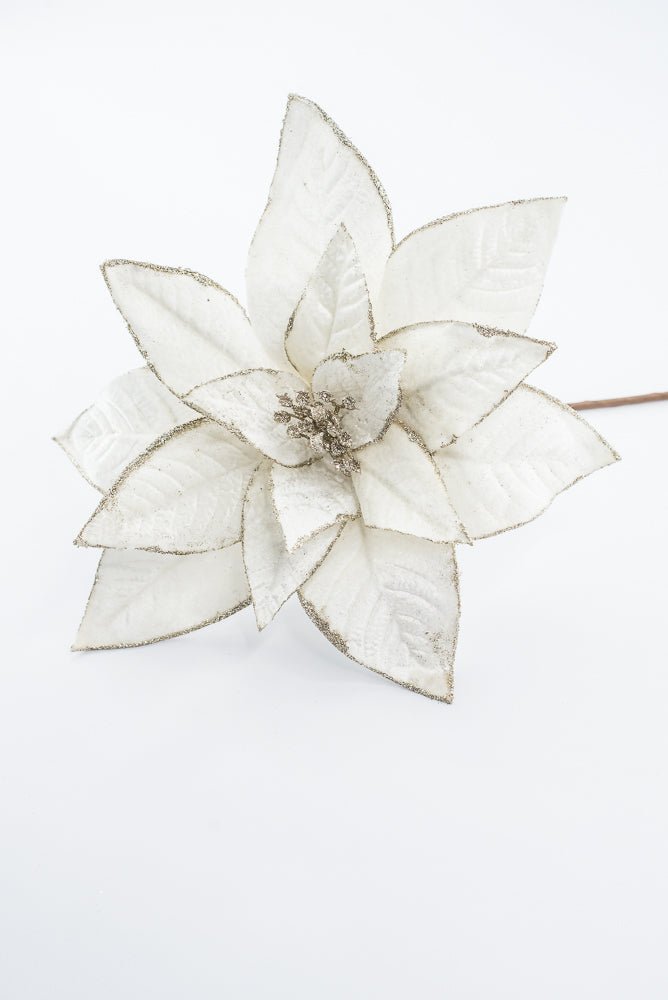Artificial Ivory Poinsettia Stem - 24" - Greenery Market86873CM