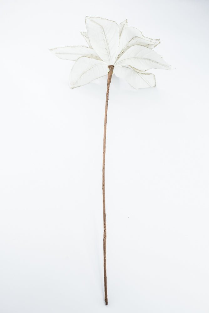 Artificial Ivory Poinsettia Stem - 24" - Greenery Market86873CM
