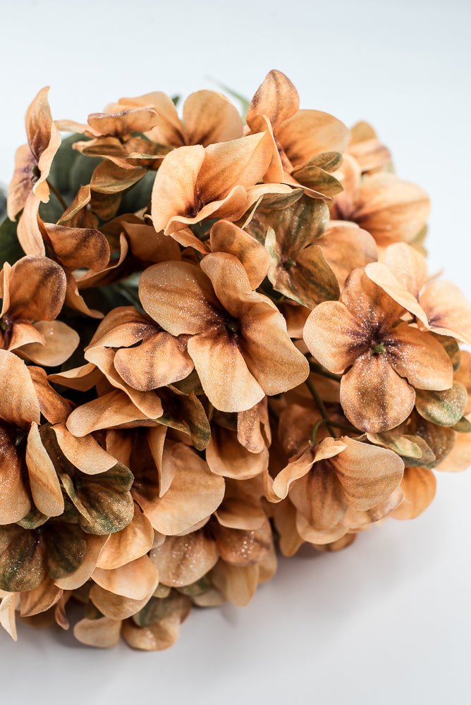 Artificial Khaki Hydrangea Bush - 20" - Greenery MarketArtificial Flora85859-KHAKI