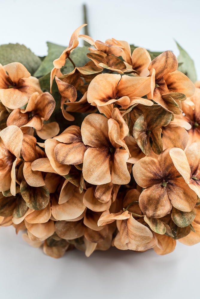 Artificial Khaki Hydrangea Bush - 20" - Greenery MarketArtificial Flora85859-KHAKI