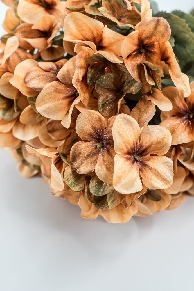 Artificial Khaki Hydrangea Bush - 20" - Greenery MarketArtificial Flora85859-KHAKI
