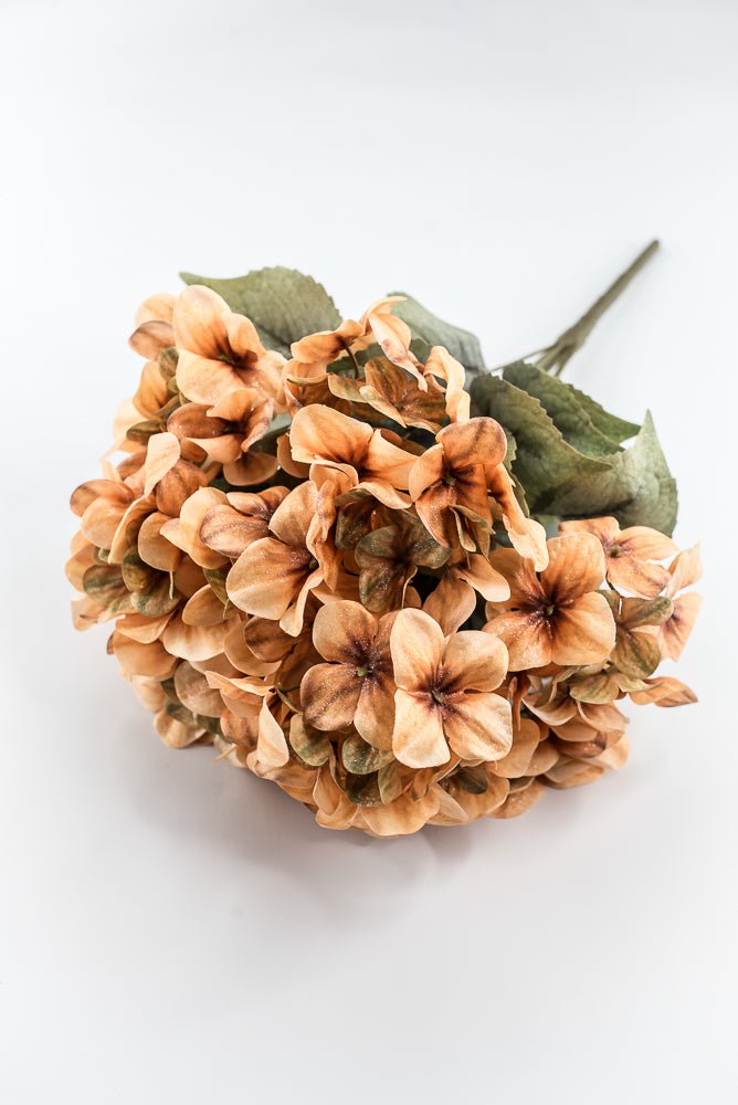 Artificial Khaki Hydrangea Bush - 20" - Greenery MarketArtificial Flora85859-KHAKI