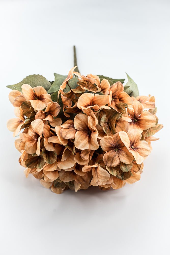 Artificial Khaki Hydrangea Bush - 20" - Greenery MarketArtificial Flora85859-KHAKI