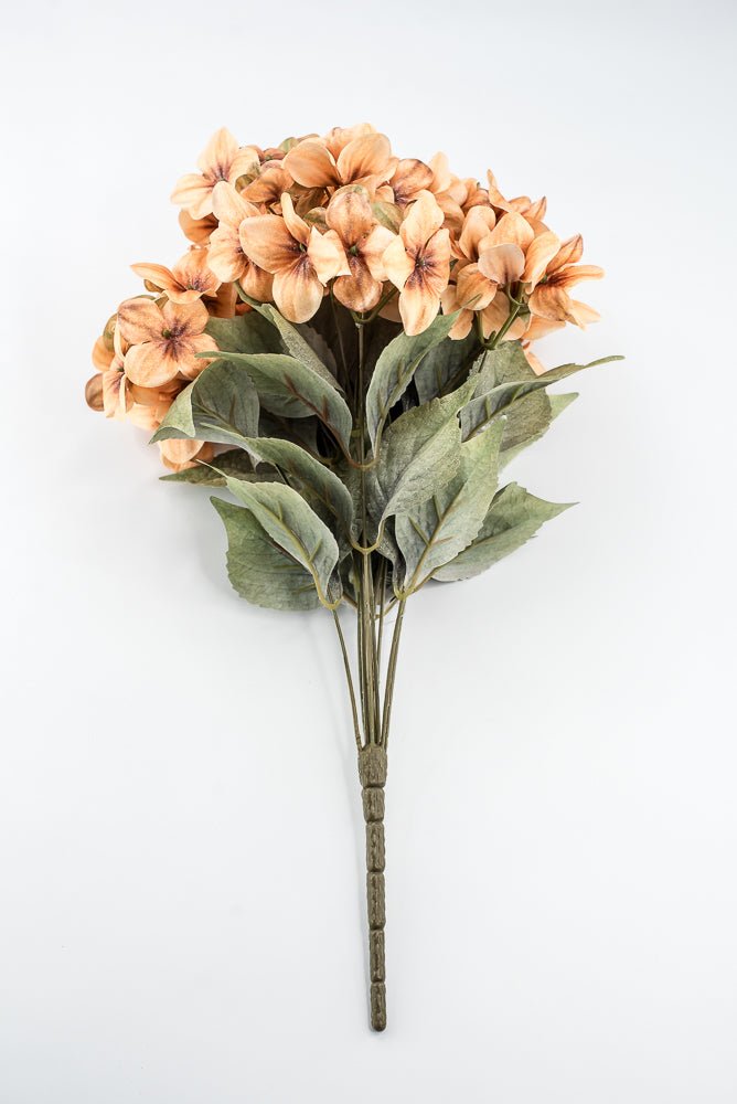 Artificial Khaki Hydrangea Bush - 20" - Greenery MarketArtificial Flora85859-KHAKI