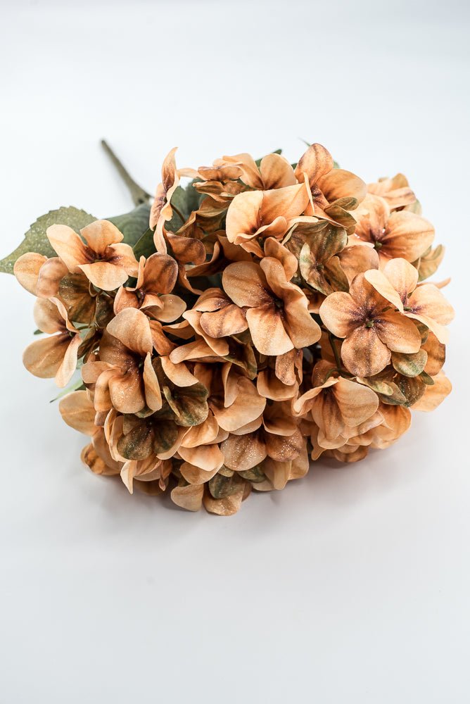 Artificial Khaki Hydrangea Bush - 20" - Greenery MarketArtificial Flora85859-KHAKI