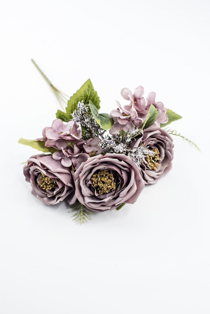 Artificial Lavender Rose Filler Bush - 15" - Greenery MarketArtificial Flowers57453LV