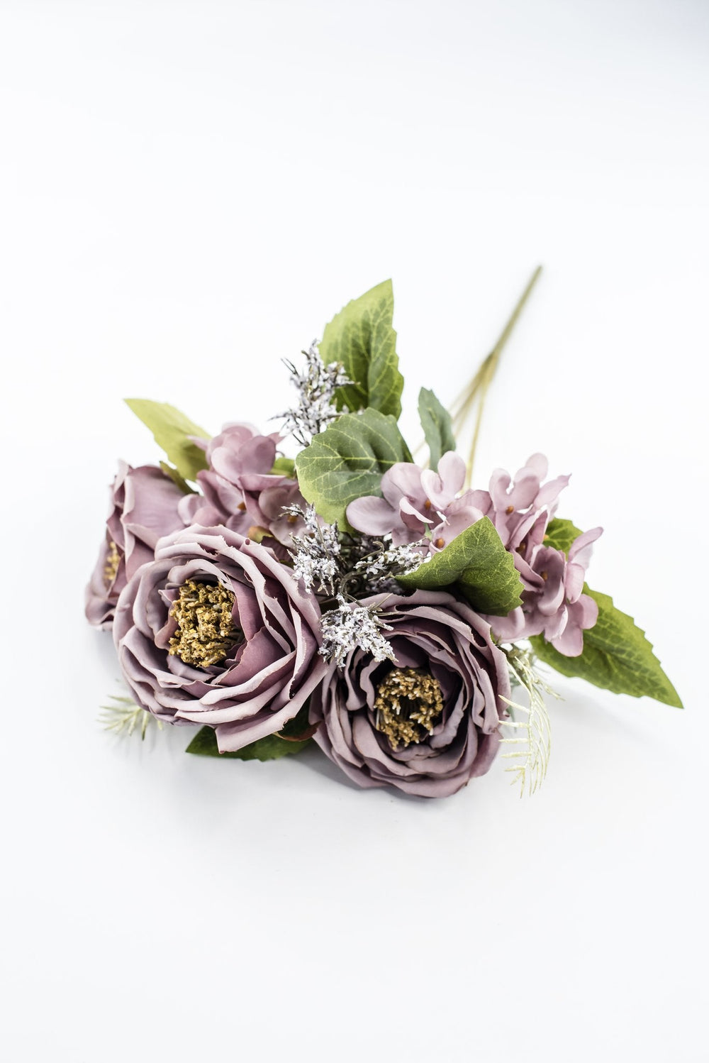 Artificial Lavender Rose Filler Bush - 15" - Greenery MarketArtificial Flowers57453LV