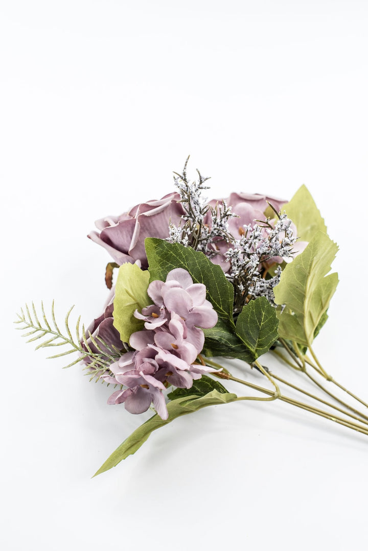 Artificial Lavender Rose Filler Bush - 15" - Greenery MarketArtificial Flowers57453LV