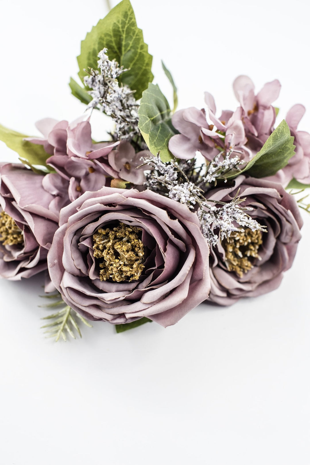 Artificial Lavender Rose Filler Bush - 15" - Greenery MarketArtificial Flowers57453LV