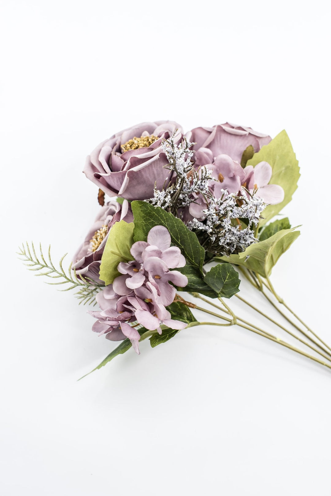 Artificial Lavender Rose Filler Bush - 15" - Greenery MarketArtificial Flowers57453LV