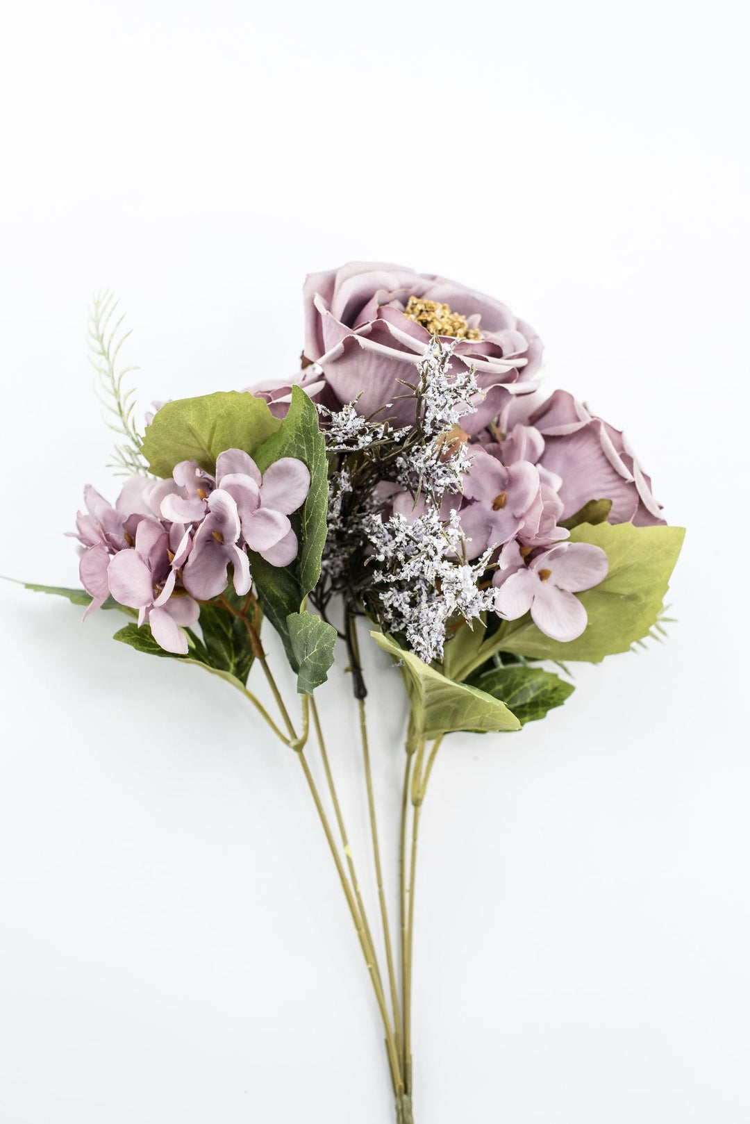 Artificial Lavender Rose Filler Bush - 15" - Greenery MarketArtificial Flowers57453LV
