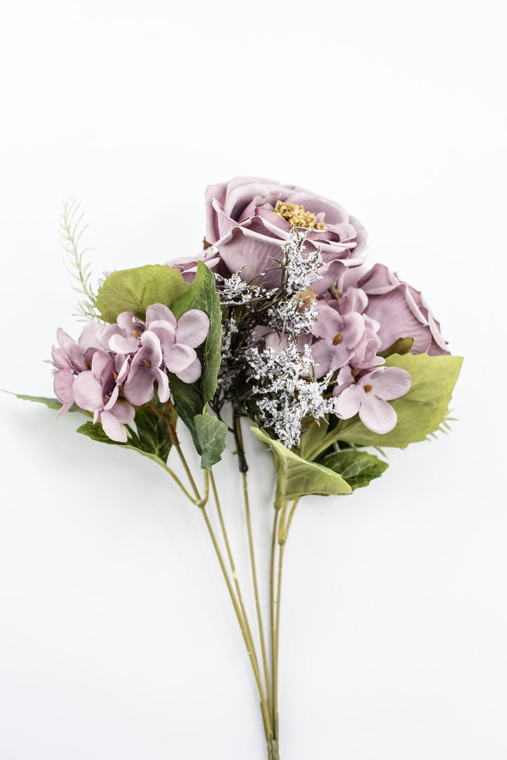 Artificial Lavender Rose Filler Bush - 15" - Greenery MarketArtificial Flowers57453LV