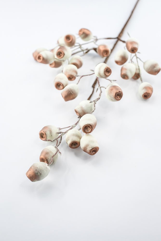 Artificial Light Blue & Brown Wired Berry Spray - 30" - Greenery MarketArtificial Flowers276633
