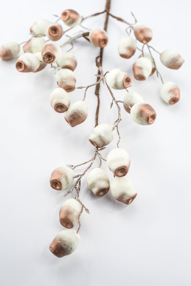 Artificial Light Blue & Brown Wired Berry Spray - 30" - Greenery MarketArtificial Flowers276633