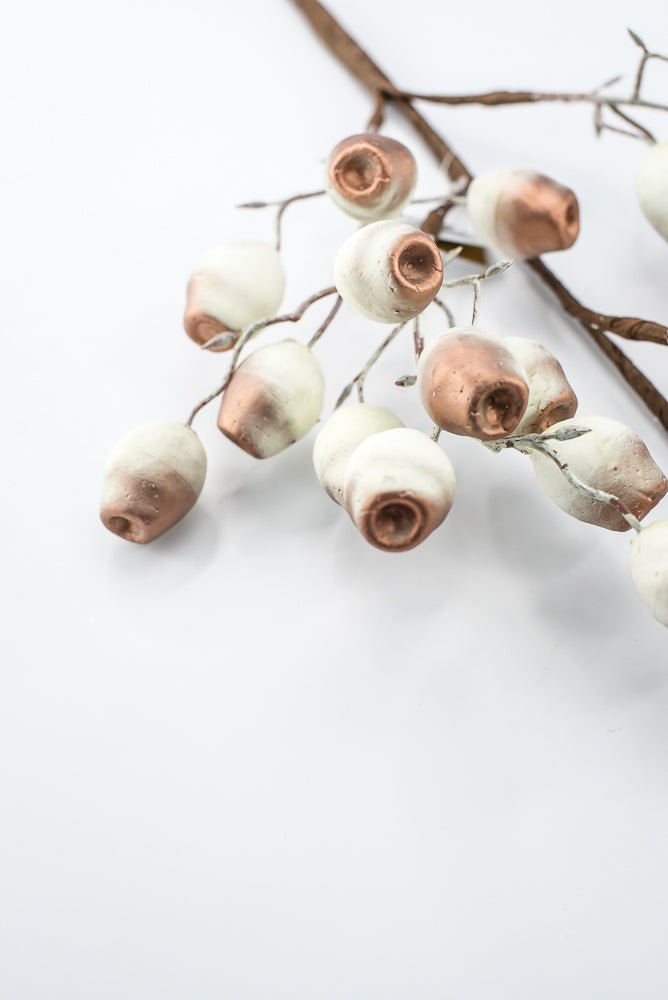 Artificial Light Blue & Brown Wired Berry Spray - 30" - Greenery MarketArtificial Flowers276633