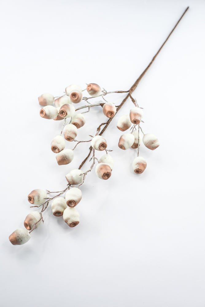 Artificial Light Blue & Brown Wired Berry Spray - 30" - Greenery MarketArtificial Flowers276633