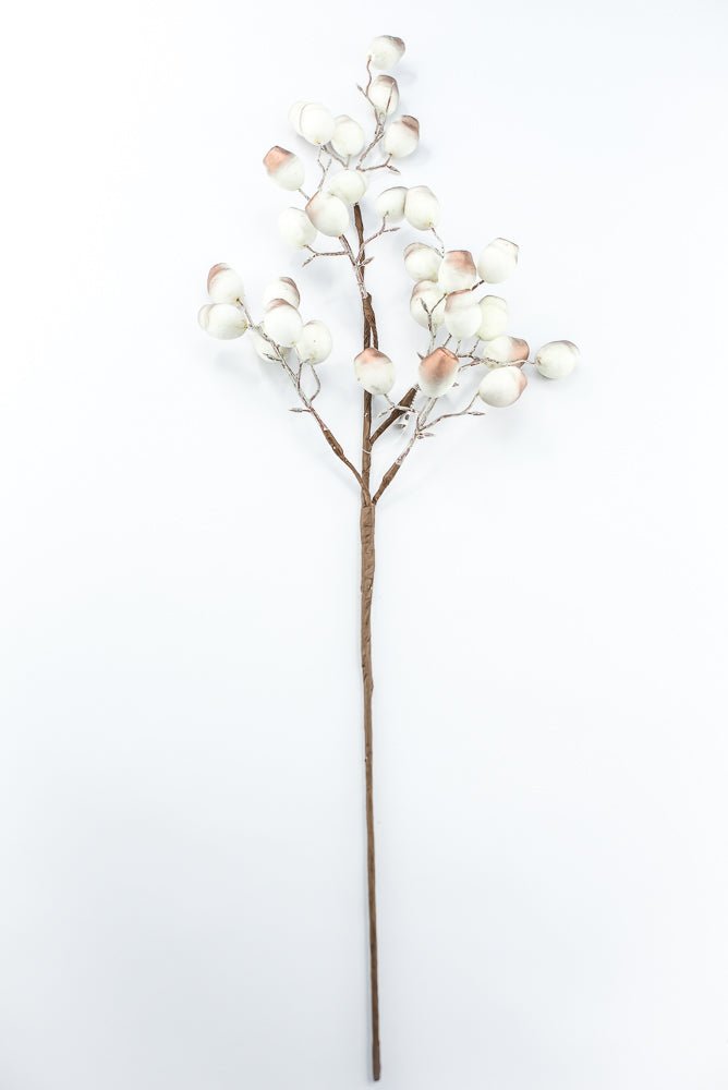 Artificial Light Blue & Brown Wired Berry Spray - 30" - Greenery MarketArtificial Flowers276633